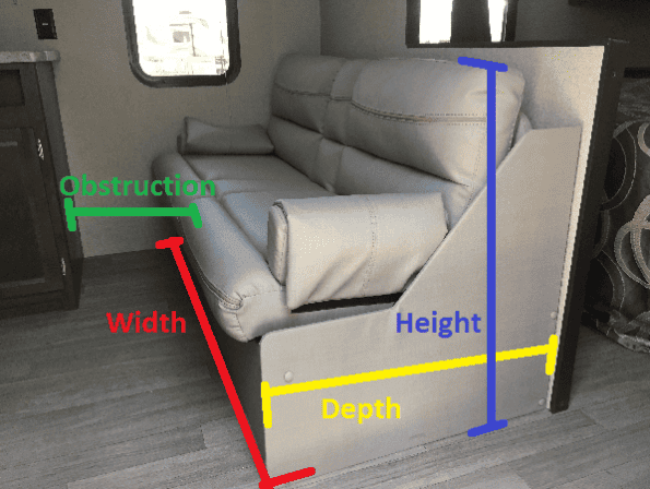 Rv Sofa Bed Replacement Guide With, Rv Jackknife Sofa Dimensions
