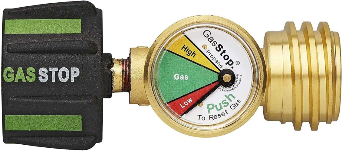 GasStop winter camping propane safety accessory