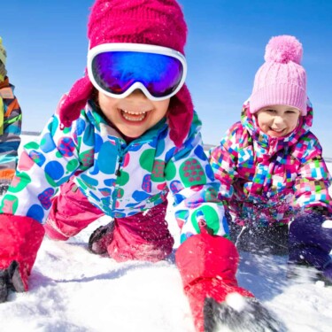 best gifts for RVing kids playing in snow