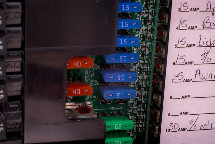 Example of RV fuse breaker box