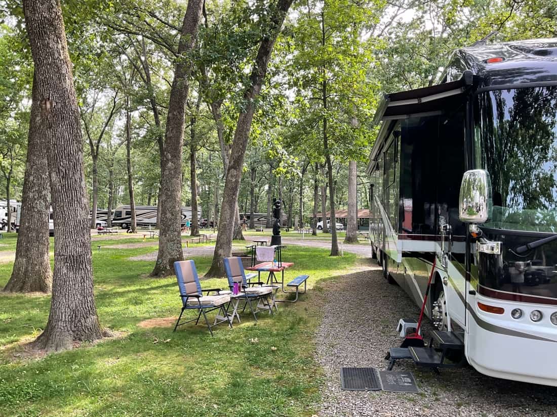 Whittington Woods Campground, Mt. Vernon, Illinois for 2024 solar eclipse RV camping