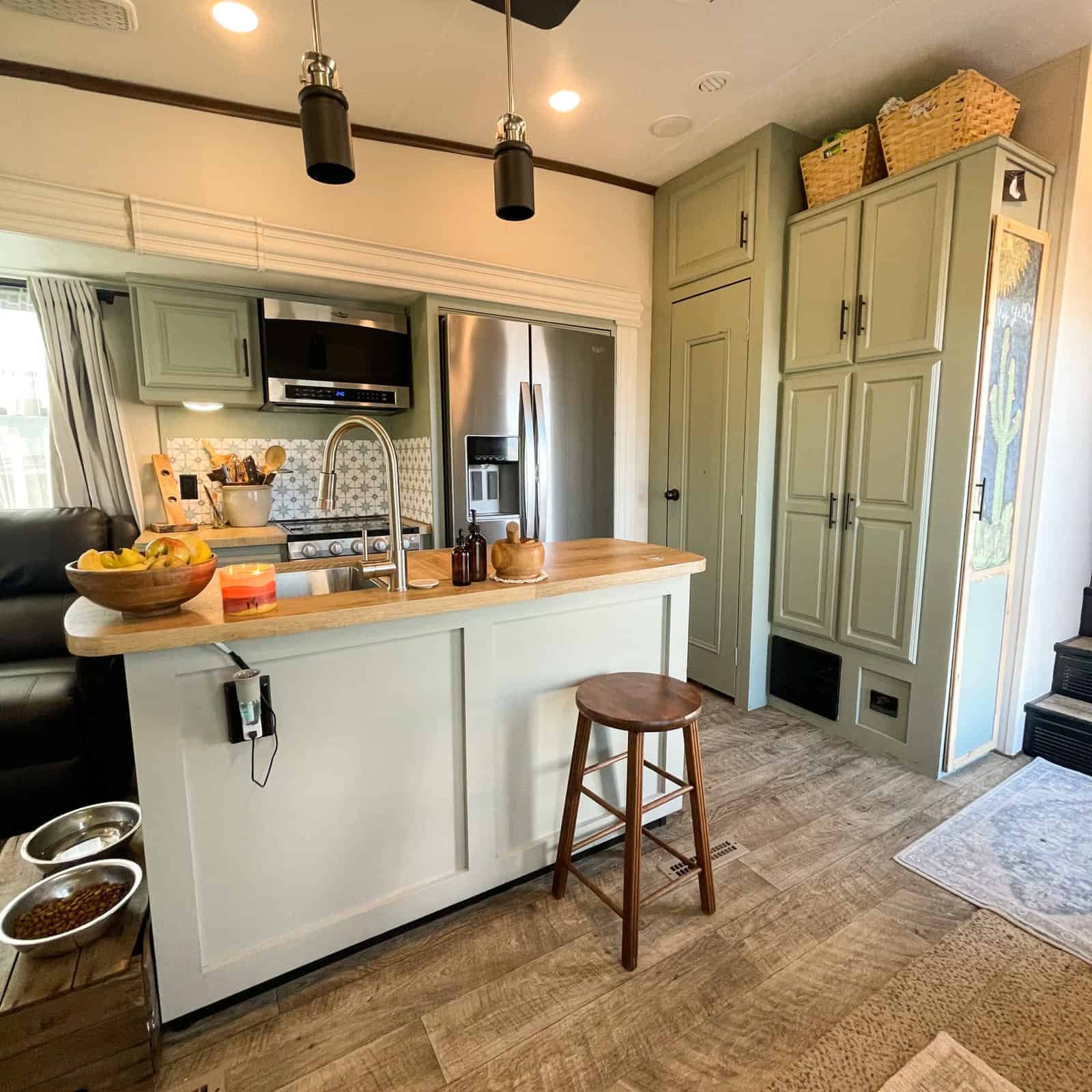 The renovated kitchen in the 2019 Jayco Eagle fifth wheel. (Image: Maggie Matlock)
