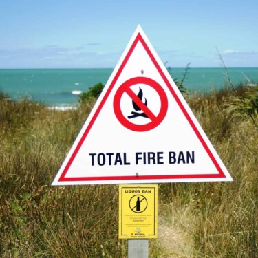 fire ban sign