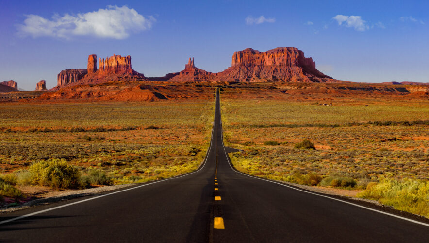 Monument Valley on the Utah-New Mexico border.