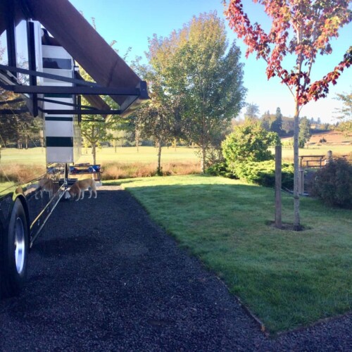 RV site at Lewis & Clark Golf & RV Park in Astoria. (Image: @barbielab, RV LIFE Campgrounds)
