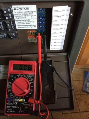 RV circuit testing with a volt-ohm meter (Image: Dave Helgeson) 