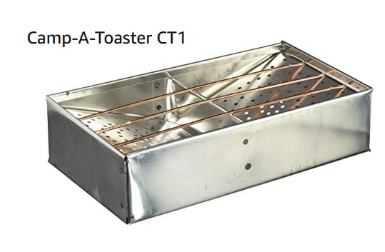 save power when dry camping - stove top toaster