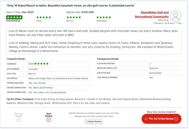 Stoneridge Golf Resort review