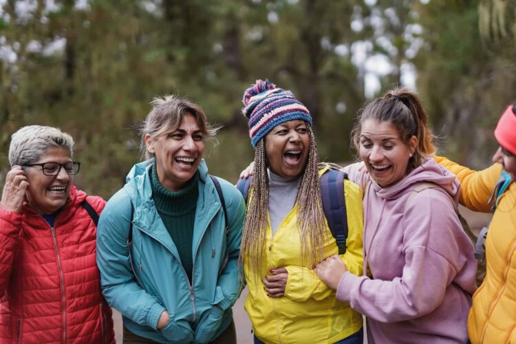 group of women in the outdoors