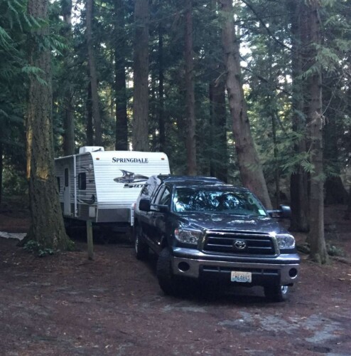 obstacles - backing a travel trailer alone