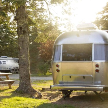 backing up Airstream travel trailer alone in campsite