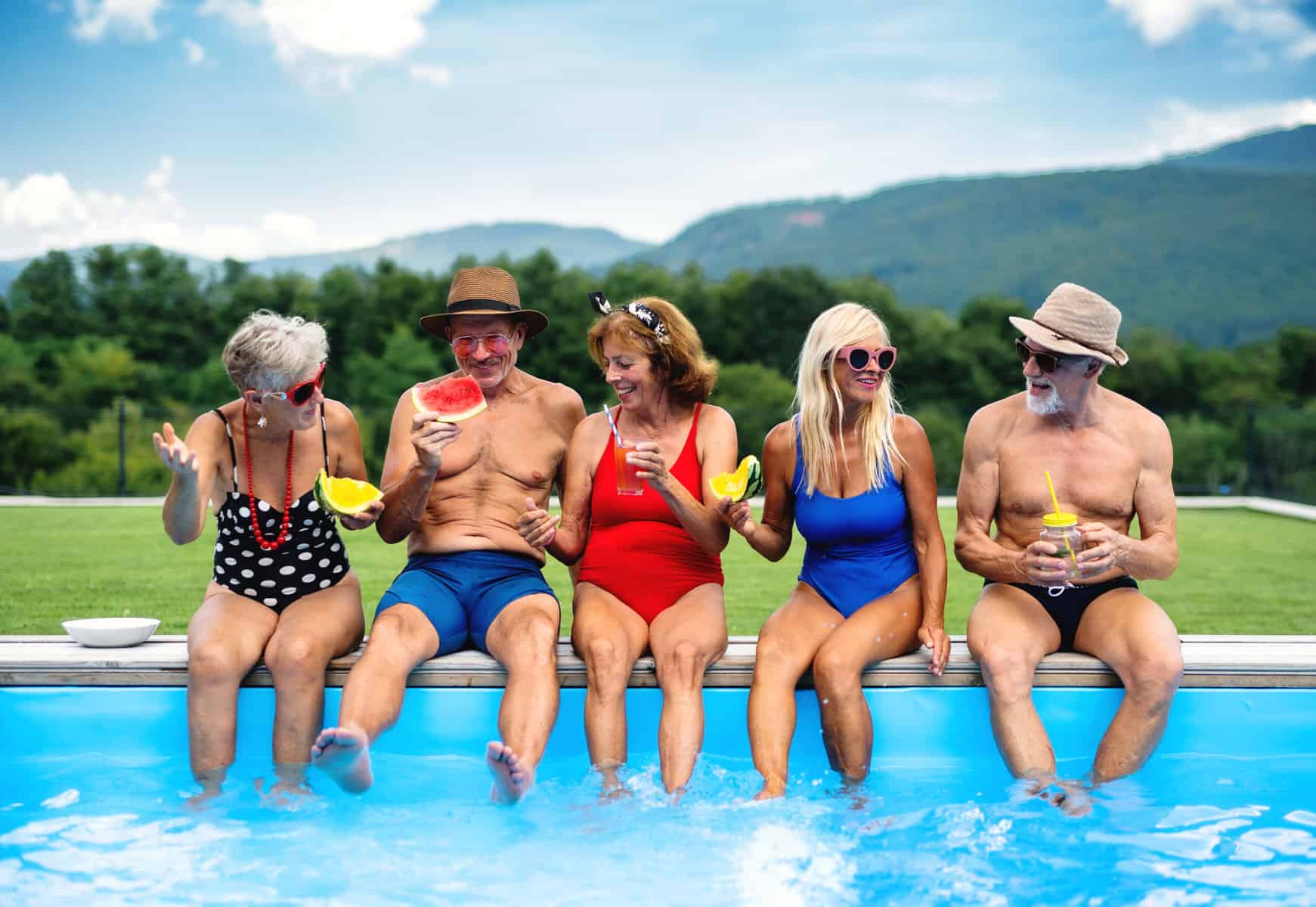 must-have summer RV gear for happy seniors swimming