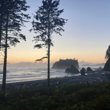 Beautiful view while Olympic National Park RV camping