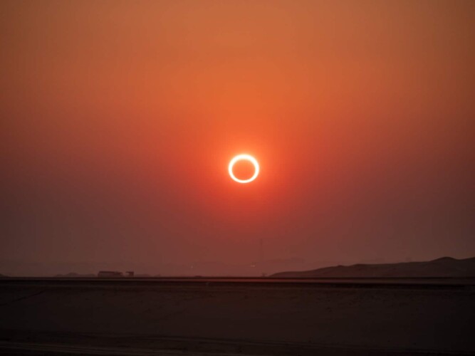 Example of annular solar eclipse "ring of fire." (Image: Shutterstock)