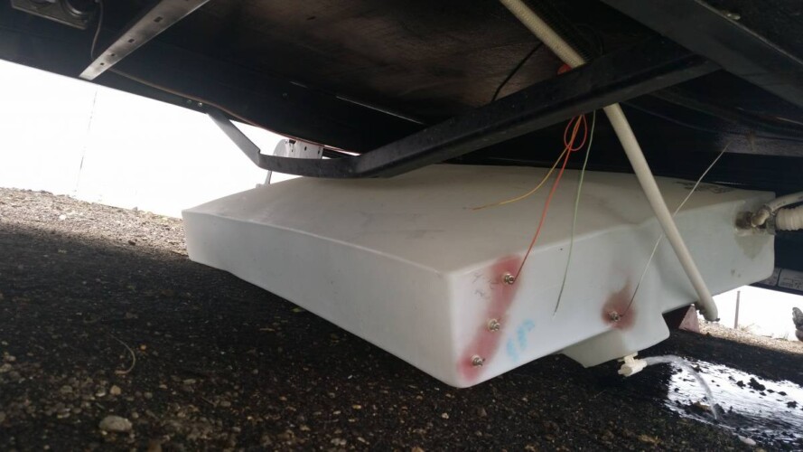 Fallen RV Water Tank. Image: @Finster, Forest River Forums