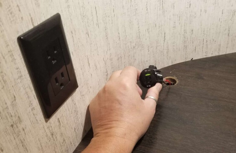 RV charging outlet upgrade