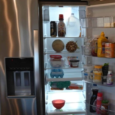inside RV refrigerator