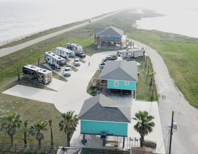 Overhead of the Sargent Beach RV Park. (Image: @Sargent Beach RV Park, RV LIFE Campgrounds)