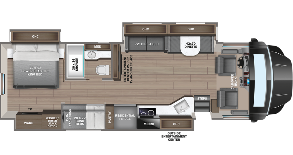 Jayco Seneca Prestige 37L Floorplan (Image: Jayco)