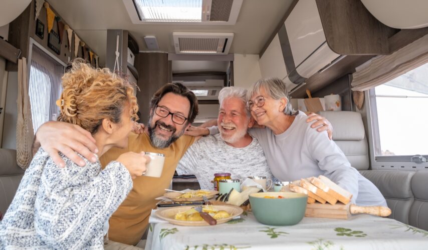 Older RV couples enjoy many social connections (Image: Shutterstock)