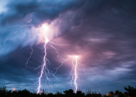lightning storm over countryside (Image: Shutterstock)